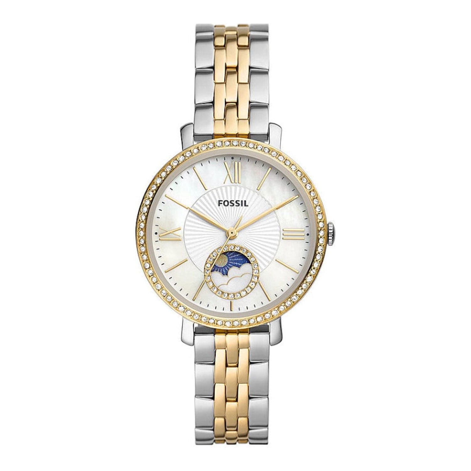 Fossil Jacqueline Soleil Lune Multifonction Bicolore