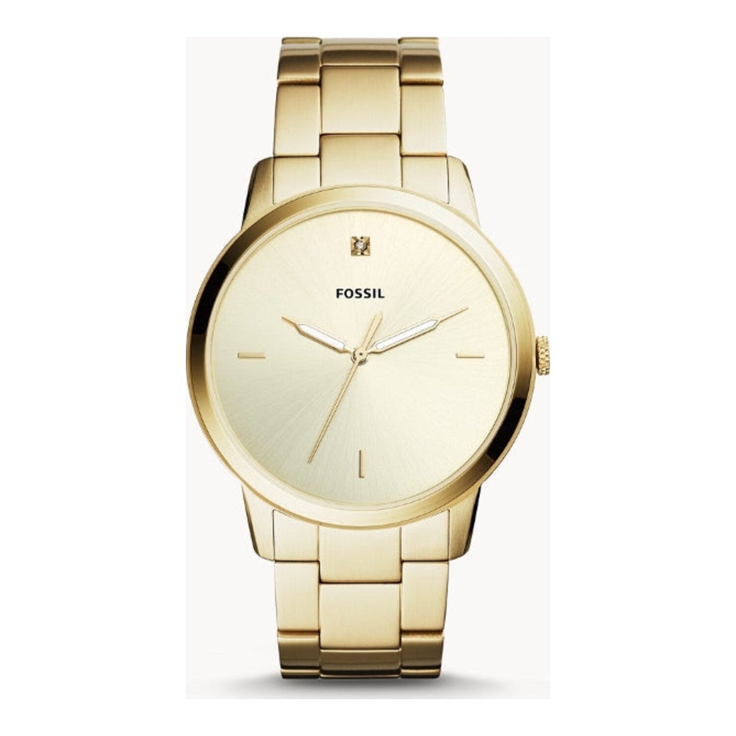 Fossil The Minimalist Three Hand Gold Tone Stainless Steel Watch