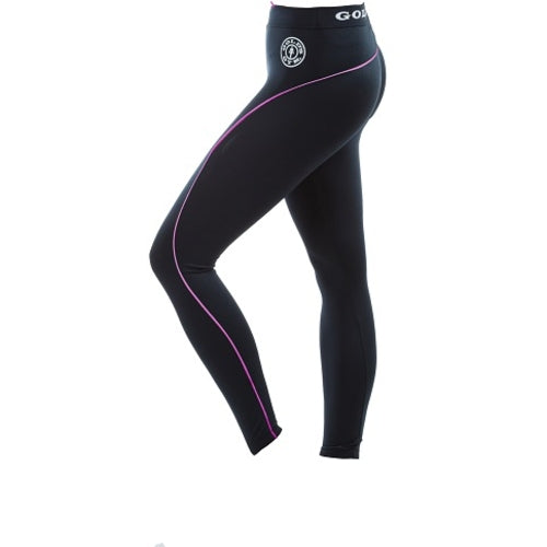 Golds Gym Gglpnt023 Ladies Long Tight Pants Black Pink Xs