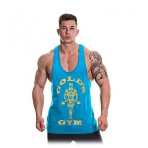 Golds Gym Ggvst003 Stringer Joe Premium Turquoise Yellow S