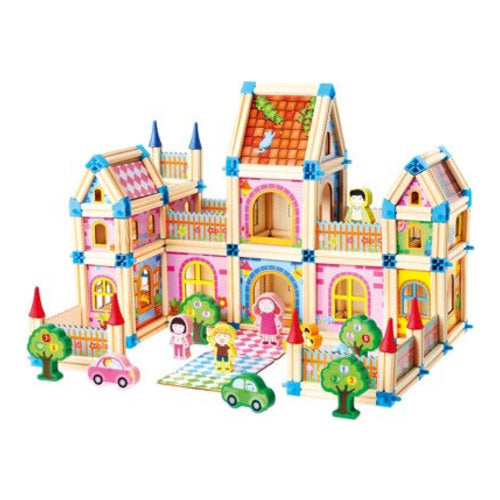 holzbausteine grosses schloss