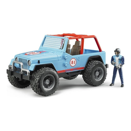 jeep cross country racer blau mit rennfahrer