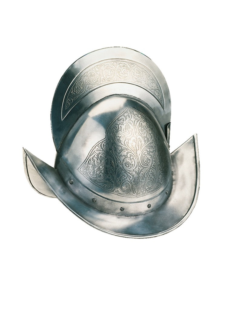 spanischer morion helm graviert marto