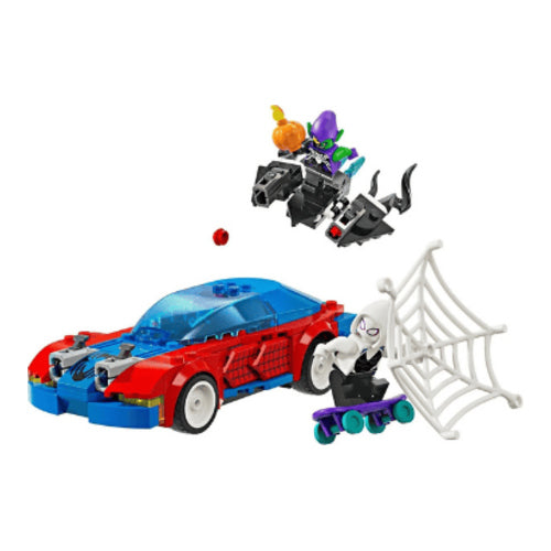 marvel super heroes spider mans rennauto venom green goblin 227 teile