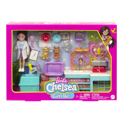 mattel hgt12 barbie chelsea tierklinik spielset