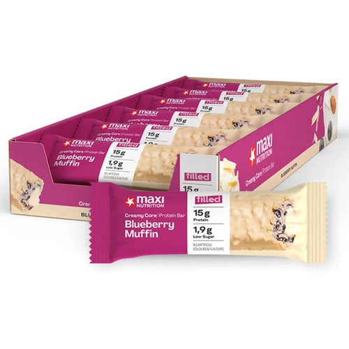 Barre protéinée Maxinutrition Creamy Core 12 x 45 g, saveur muffin aux myrtilles
