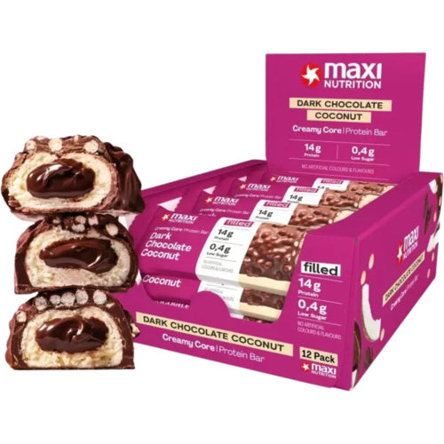 Barre protéinée Maxinutrition Creamy Core 12 x 45 g, saveur nougat aux noisettes