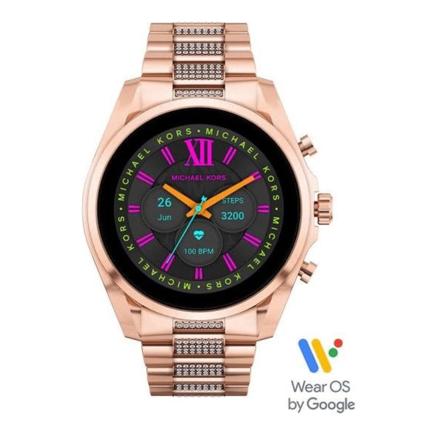 Michael Kors Smartwatch Gen 6 Bradshaw im Rosé Goldton mit Pavé