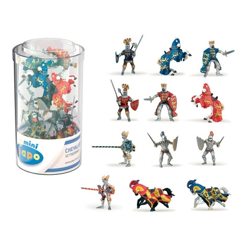 mini ritter kunststoffbehaelter 12 stueck spielfigur