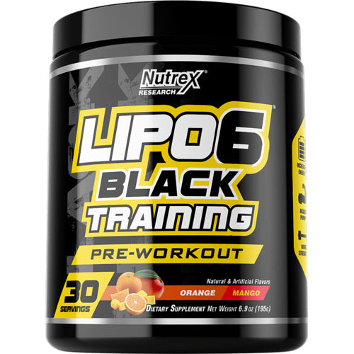 Nutrex Lipo 6 Black Training Pre Workout 201G 30 Serv Orange Mango