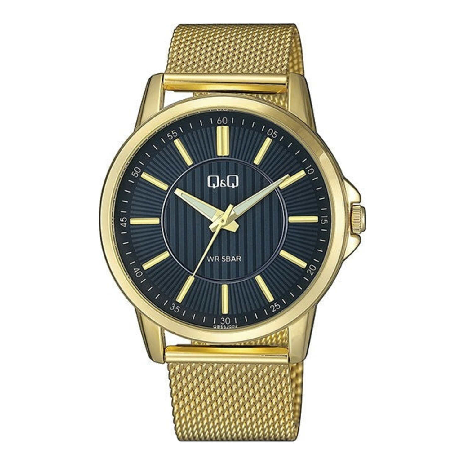 Q et Q Classique Noir/Acier Ø44 mm QB66J002Y