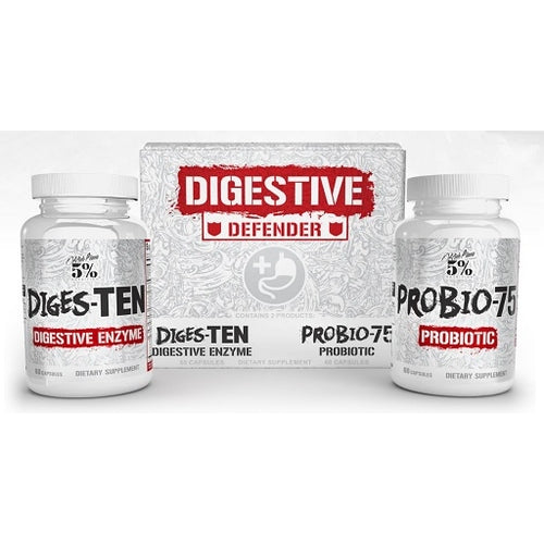 Rich Piana 5 Nutrition Digestive Defender 1X Diges Ten 60 Kapseln 1X Probio 75 60 Kapseln