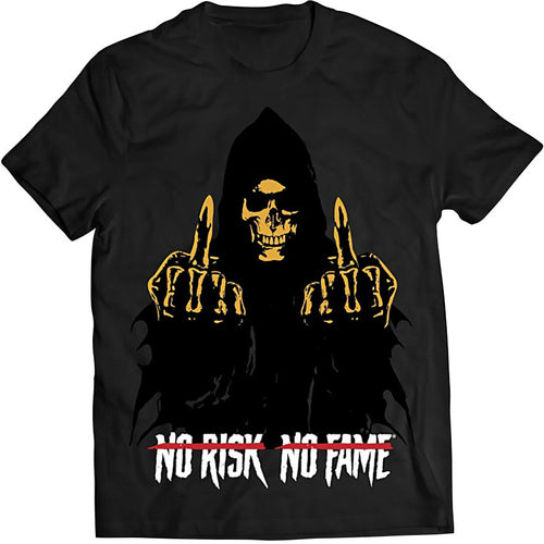 Skull Labs T-Shirt No Risk-No Fame Weiß Silber Xxl