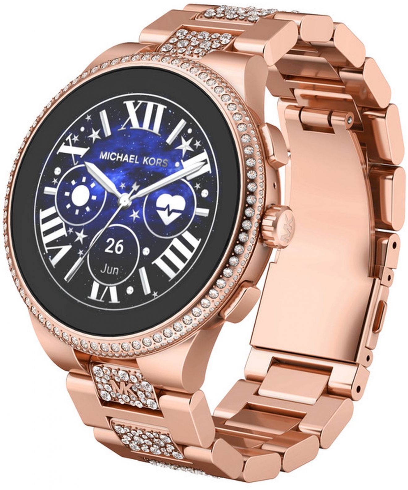 Michael Kors Smartwatch Gen 6 Camille im Rosé Goldton mit Pavé