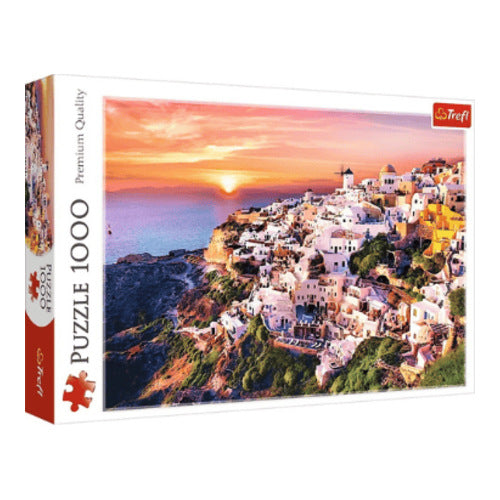 sonnenuntergang ueber santorini puzzle 1000 teile