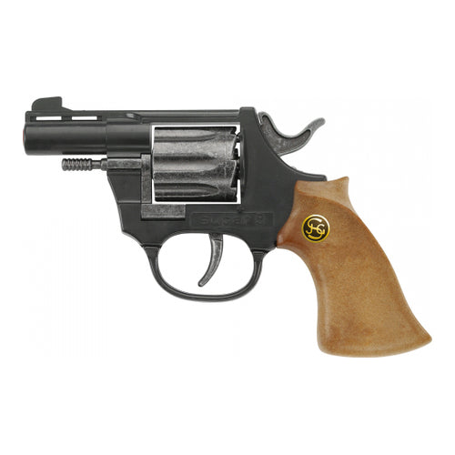 spielzeugpistole super 8 14 5 cm schwarz braun