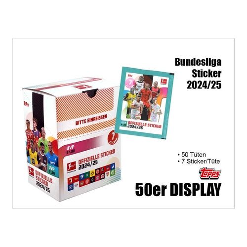 topps bundesliga sticker 2024 2025 50er display