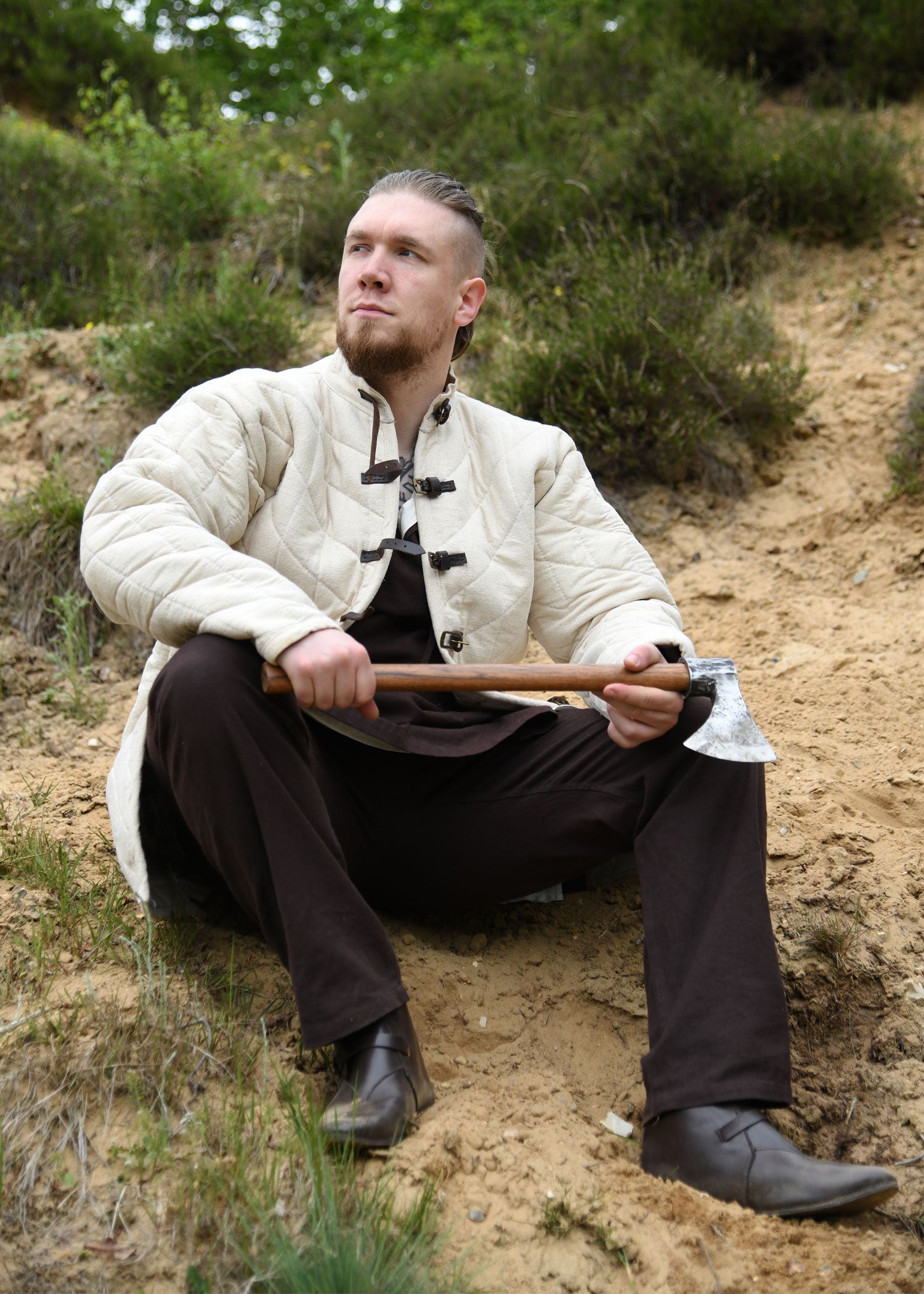 Ulfberth Gambeson Natur mit Schnallen