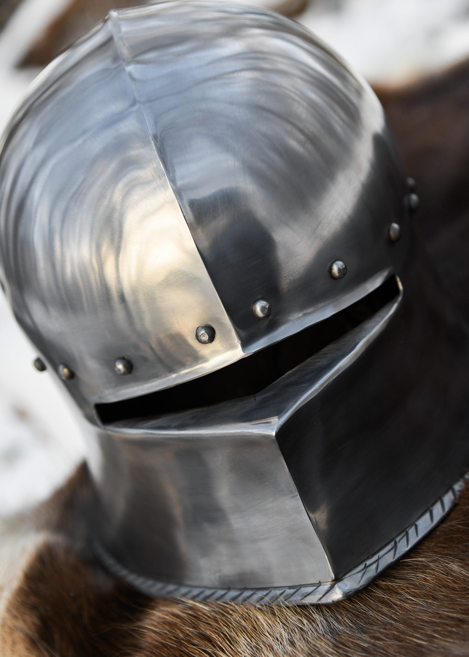 Deutscher Schaller 1480 - Schaukampfhelm aus 2mm Stahl