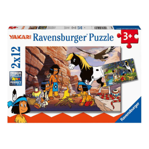 unterwegs mit yakari puzzle 2x12 teile