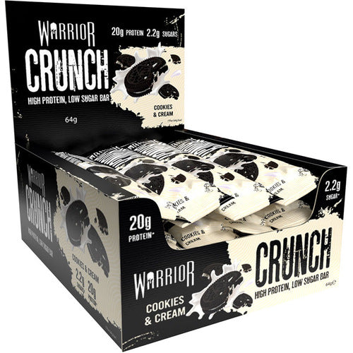 Warrior Crunch High Protein Low Sugar Bar 12X64G Dark Chocolate Peanut