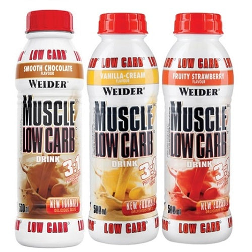 Weider Muscle Low Carb Drink, 6X500 Ml Erdbeere