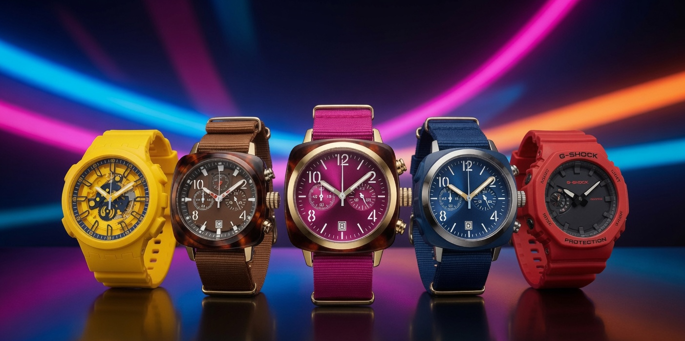 montres colorées