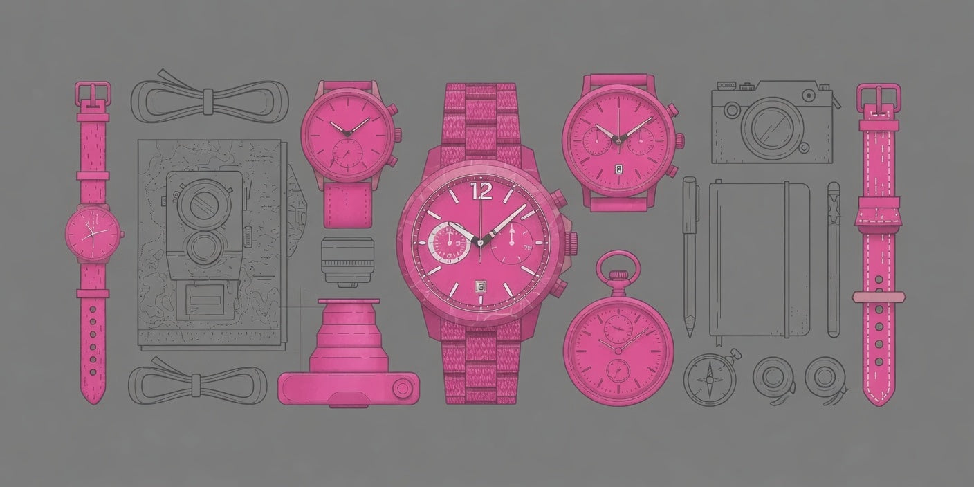 pinke Uhren