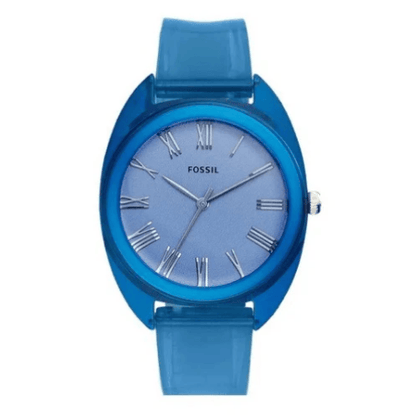 Fossil Jude Three Hand Cobalt Blue Silicone Watch