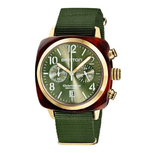 briston clubmaster classic chrono olive 19140 pya t 26 nol