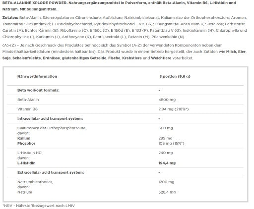 olimp betaalanine xplode powder 250g
