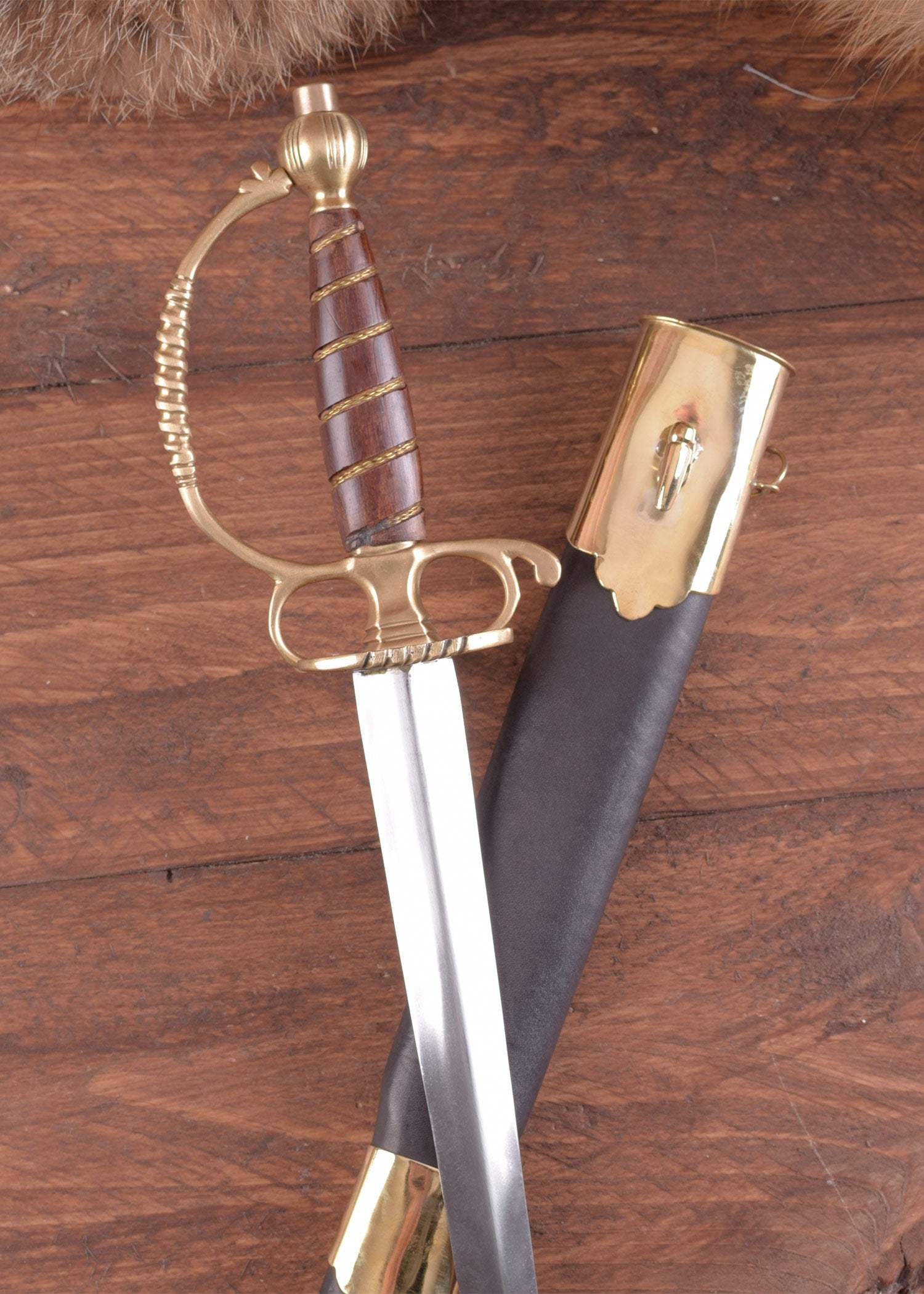 Barock Zivildegen 18. Jh. inkl. Scheide   Edle Replik