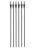 6er Set Carbon Hybrid Pfeile mit Metallspitze