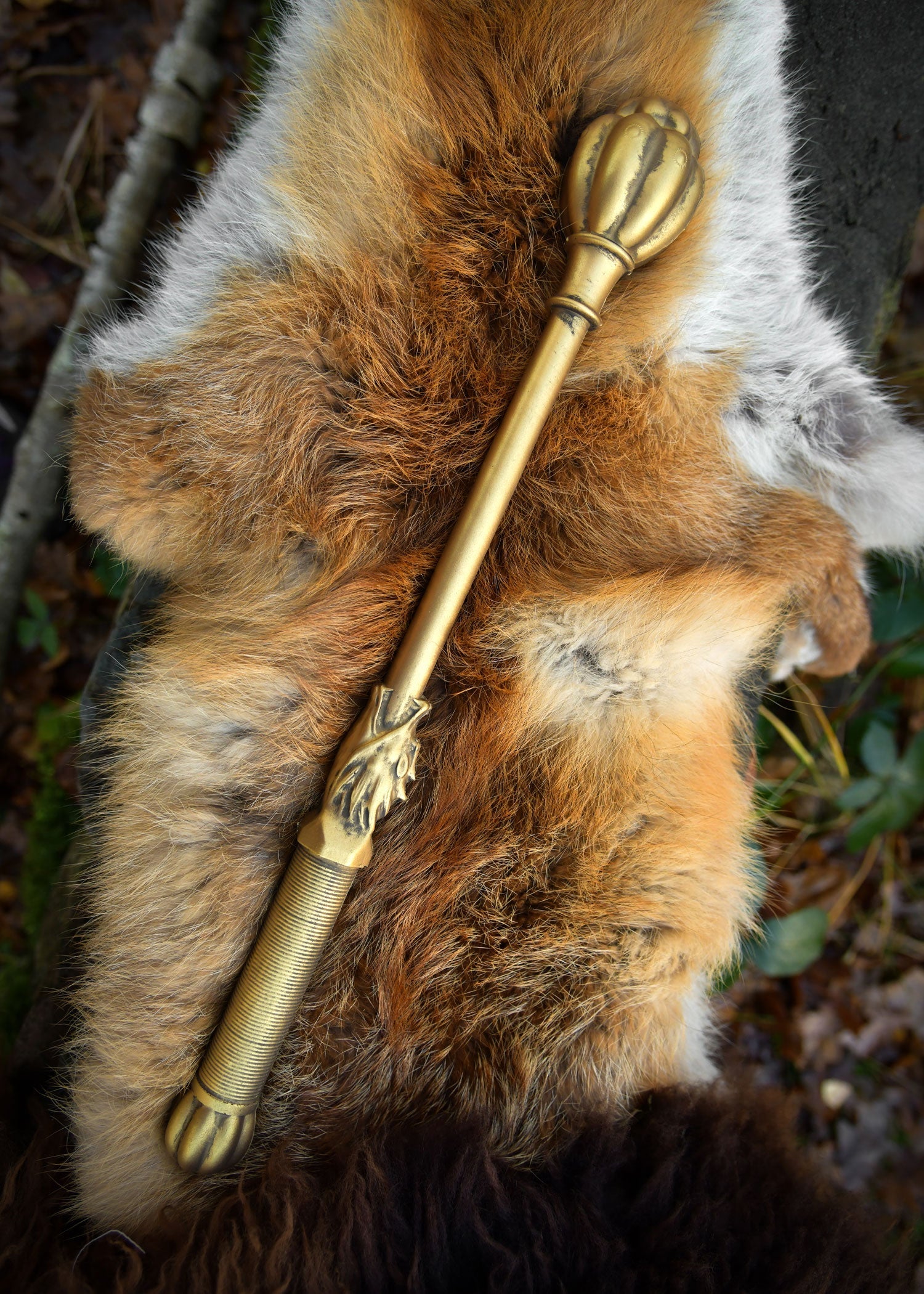 larp goldener melonen hammer huoyan polsterwaffe 45 cm
