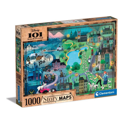 1000 teile puzzle 101 dalmatiner disney maps