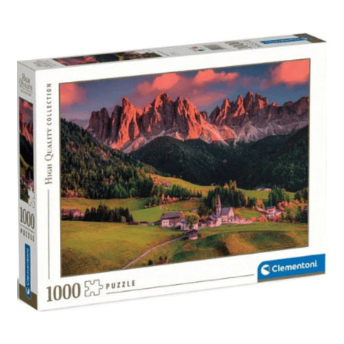 1000 teile puzzle high quality collection sonnenuntergang ueber val di funes