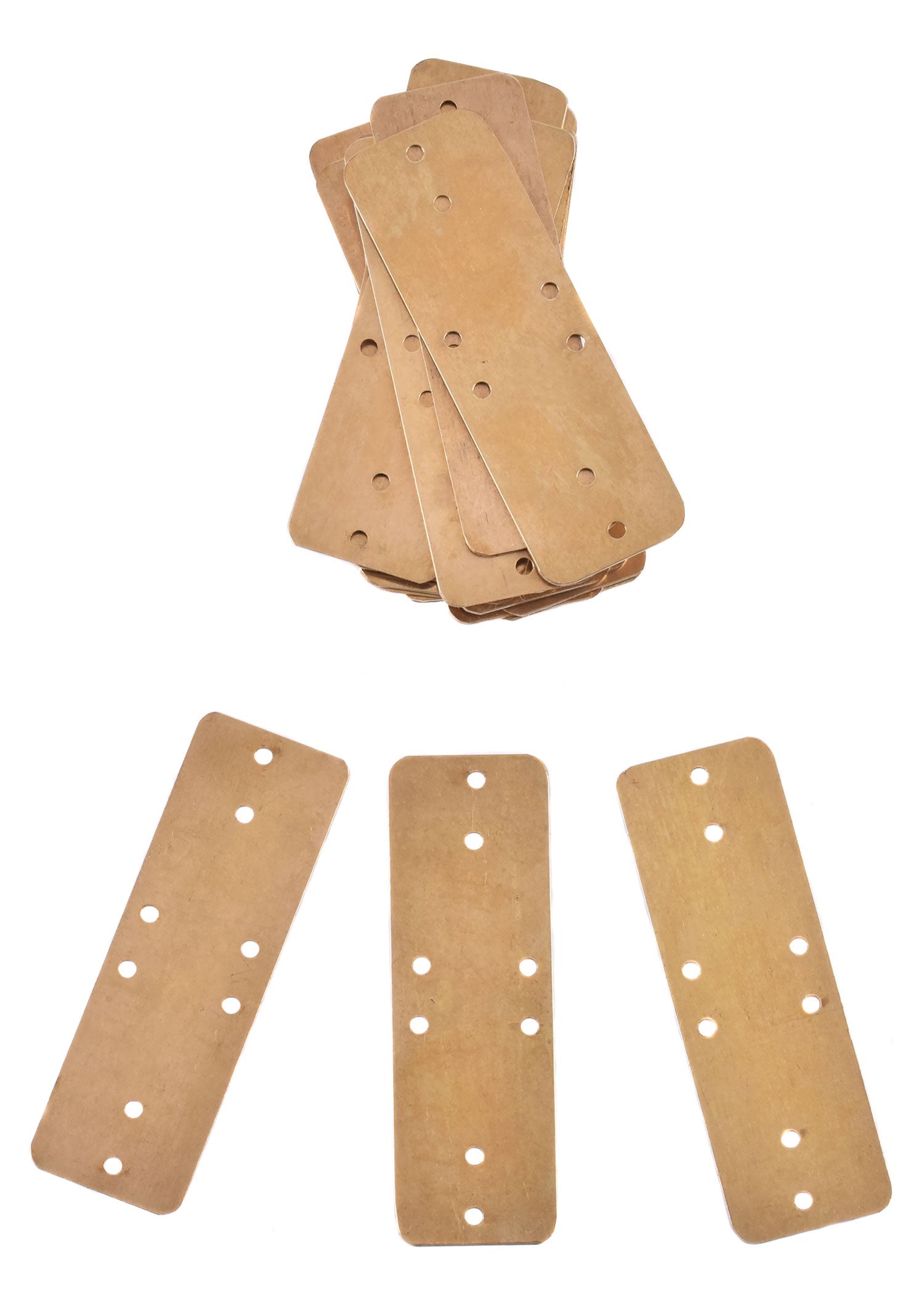 25 Messing Lamellen für Schuppenpanzer (90x30mm)