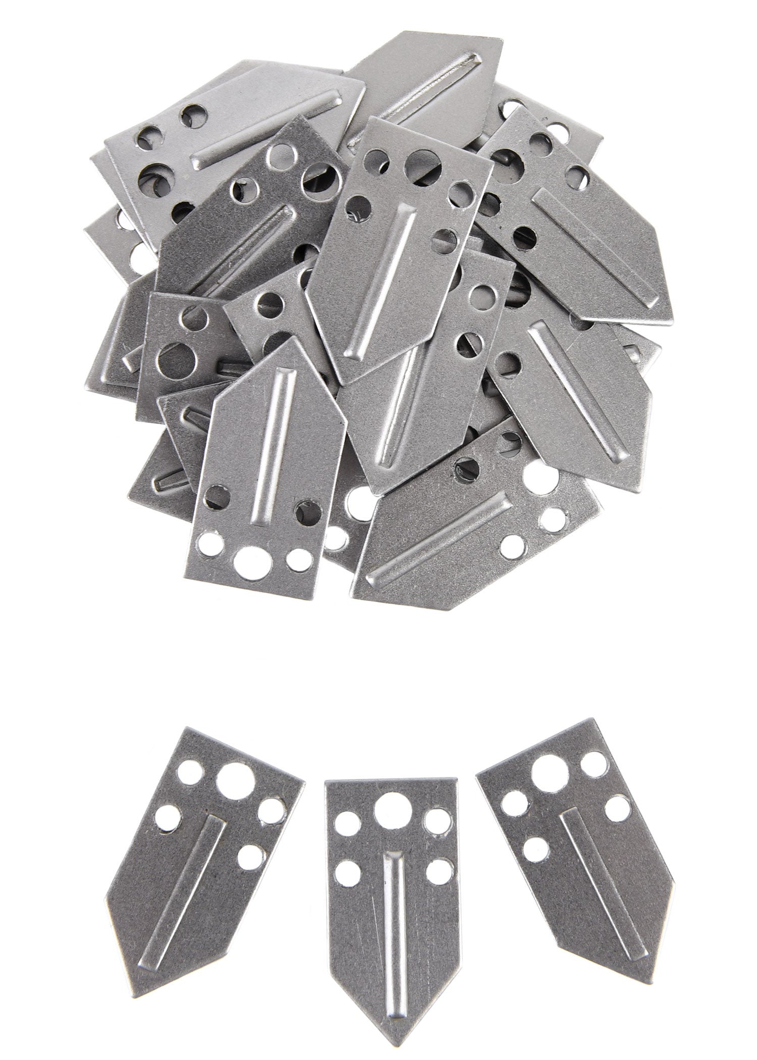 25 Stahlschuppen für Lamellenrüstung (13x25mm)