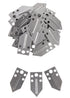 25 Stahlschuppen für Lamellenrüstung (13x25mm)