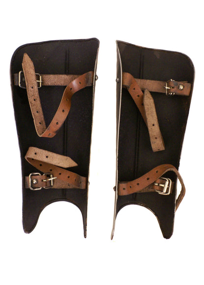 Handgefertigte Stahl Beinschienen (29 cm)