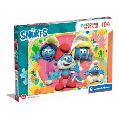 104 teile puzzle supercolor die schluempfe