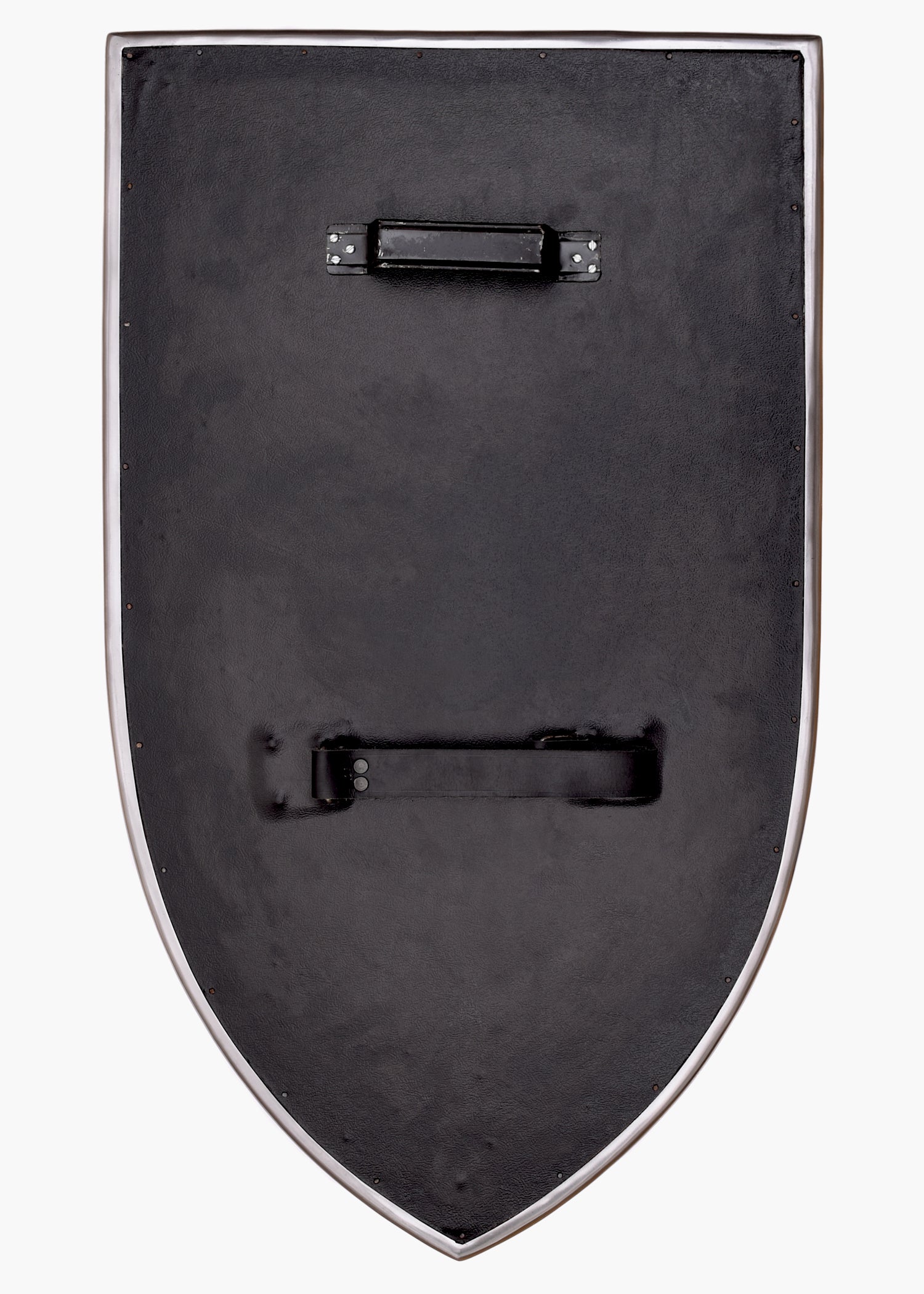 Robuster Holz Wappenschild mit Stahlbeschlägen