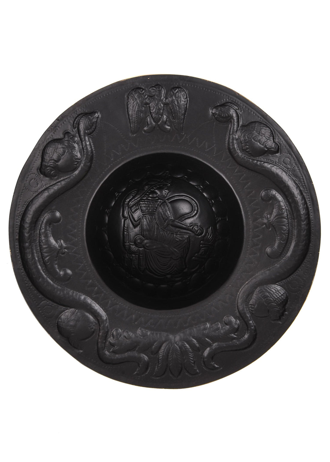 handgetriebener roemischer schildbuckel messing