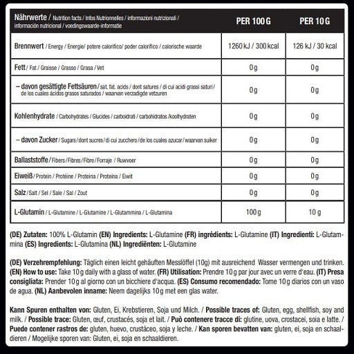 sinob core lglutamin 500g dose