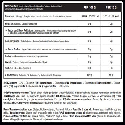 sinob core lglutamin 500g dose