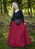 Roter Mittelalter Rock, weit schwingend mit Taschen