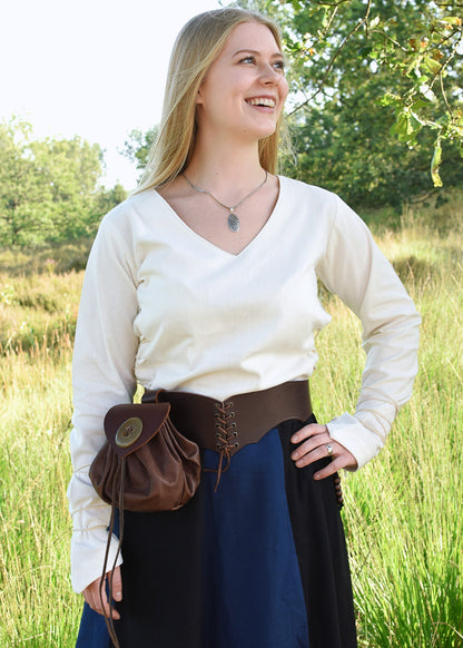 mittelalterlicher rock weit ausgestellt schwarz blau