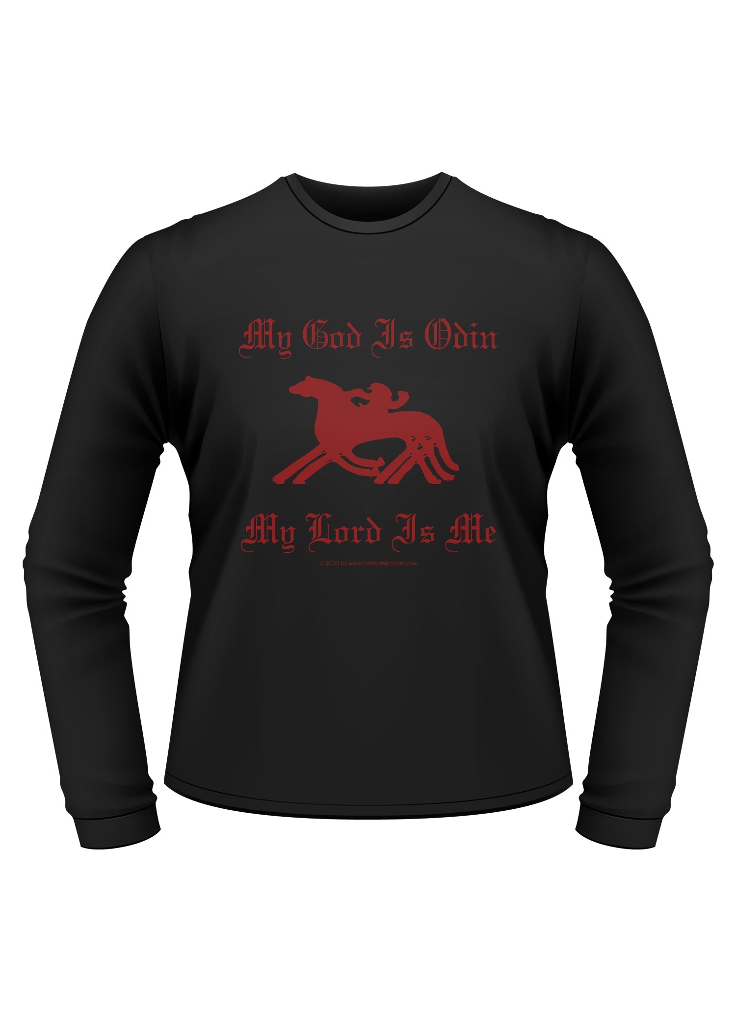 My God is Odin Longsleeve: Wikinger Print aus Baumwolle
