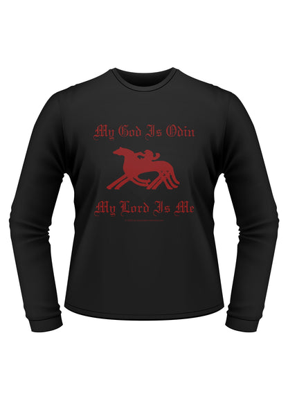 My God is Odin Longsleeve: Wikinger Print aus Baumwolle
