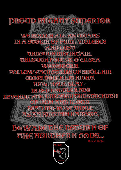 t shirt beware the return of thor